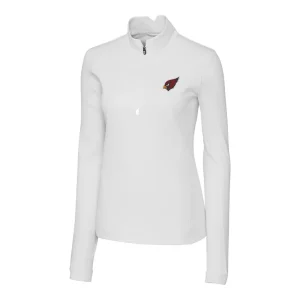 Arizona cardinals cutter buck womens traverse half zip pullover jacket White