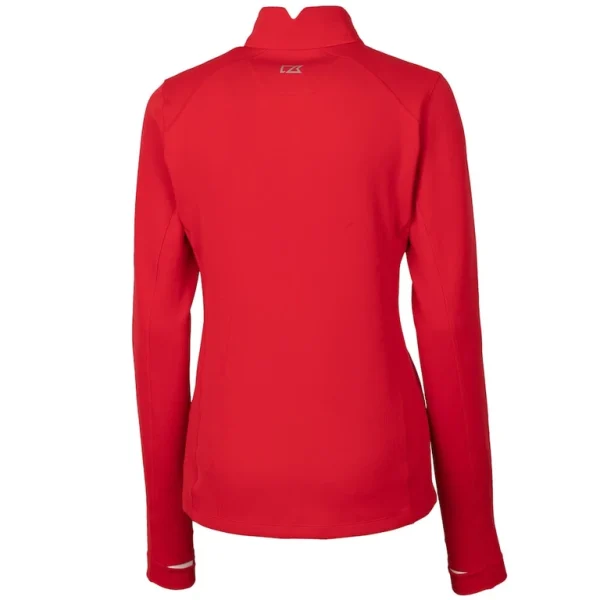 Arizona cardinals cutter buck womens traverse quarter zip pullover top Red M