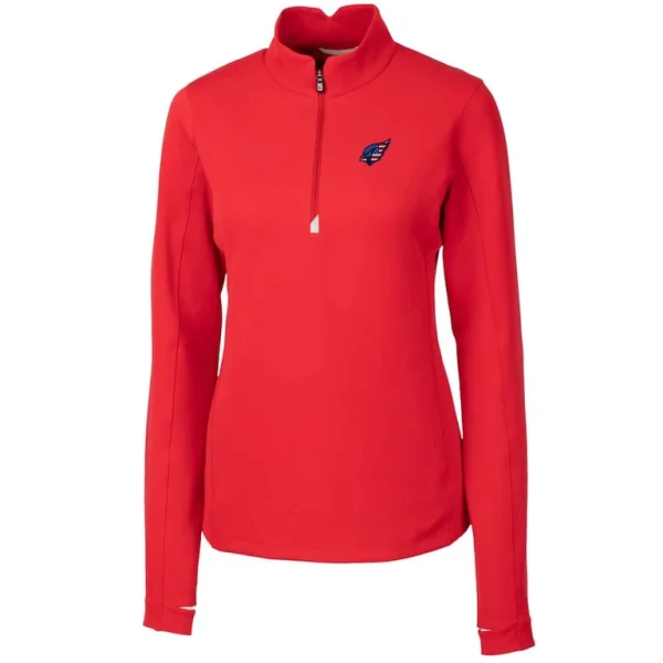 Arizona cardinals cutter buck womens traverse quarter zip pullover top Red S