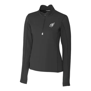 Arizona cardinals cutter buck womens traverse stretch drytec quarter zip top Black S