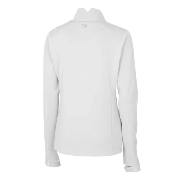 Arizona cardinals cutter buck womens traverse stretch drytec quarter zip top White M