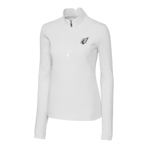 Arizona cardinals cutter buck womens traverse stretch drytec quarter zip top White S