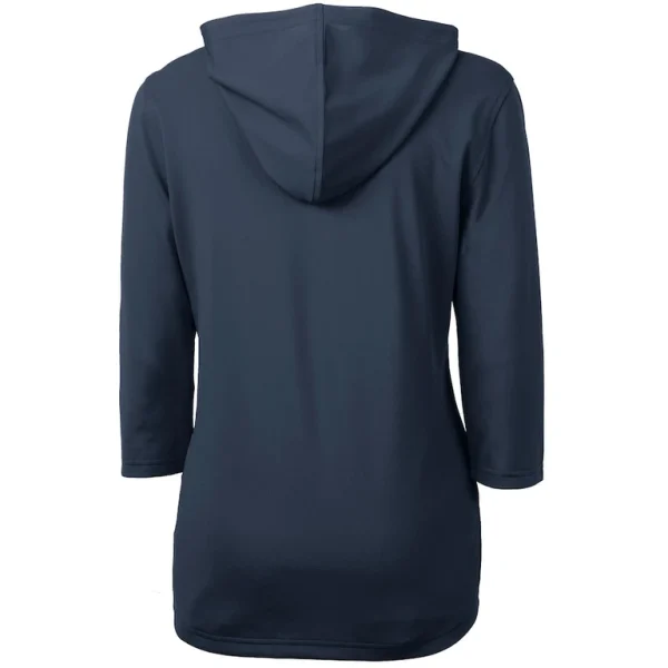 Arizona cardinals cutter buck womens virtue eco pique 34 sleeve half zip pullover hoodie Navy M