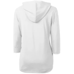Arizona cardinals cutter buck womens virtue eco pique 34 sleeve half zip pullover hoodie White M