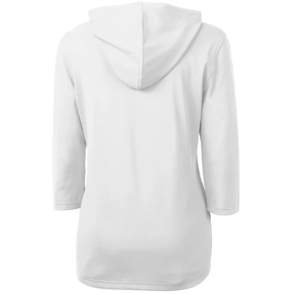 Arizona cardinals cutter buck womens virtue eco pique 34 sleeve half zip pullover hoodie White M