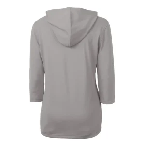 Arizona cardinals cutter buck womens virtue eco pique recycled dry tec 34 sleeve half zip hoodie Gray M
