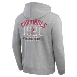 Arizona cardinals darius rucker collection by achopeca vintage stripe full zip hoodie Heather gray L
