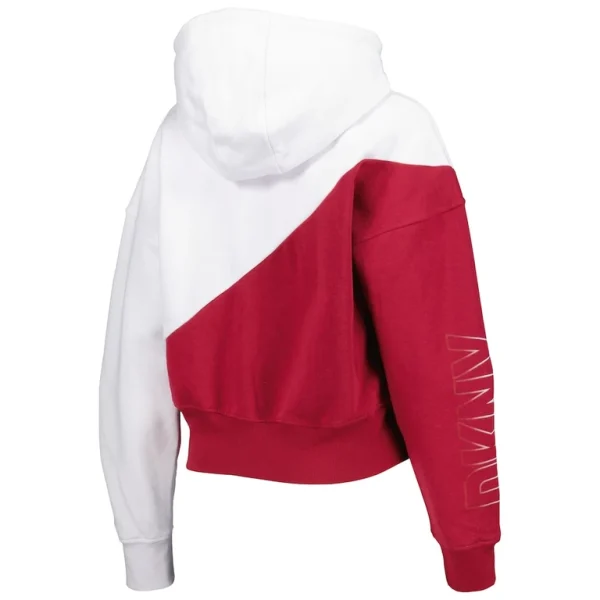 Arizona cardinals dkny sport womens bobbi color blocked pullover hoodie Whitecardinal L