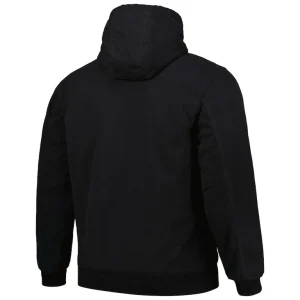 Arizona cardinals dunbrooke big tall dakota canvas hoodie full zip jacket Black 2XT