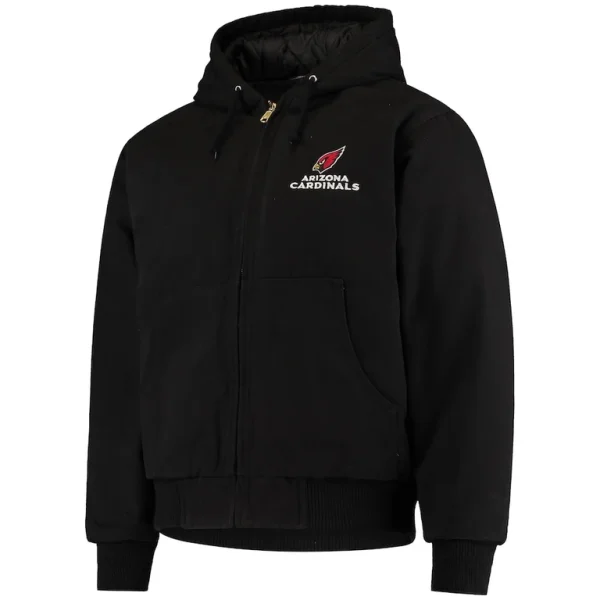 Arizona cardinals dunbrooke dakota cotton canvas hooded jacket Black M