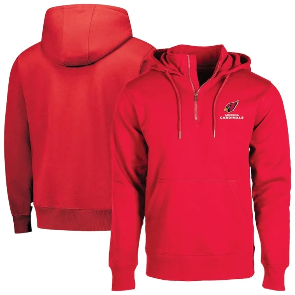 Arizona cardinals dunbrooke unisex defender quarter zip hoodie cardinal Cardinal
