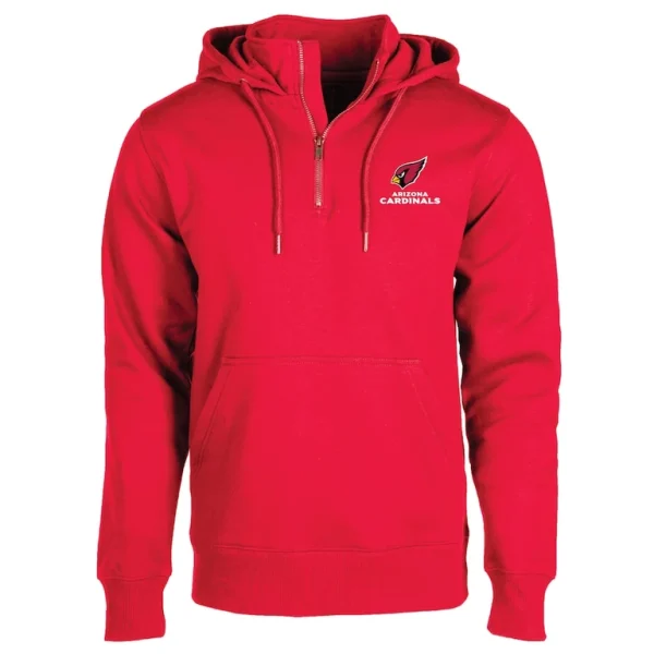 Arizona cardinals dunbrooke unisex defender quarter zip hoodie cardinal Cardinal M