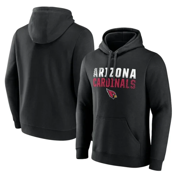 Arizona cardinals fade out fitted pullover hoodie Black