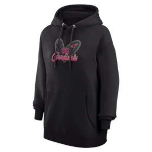 Arizona cardinals g iii 4her by carl banks womens animal print heart team graphic fleece tri blend pullover hoodie Black S