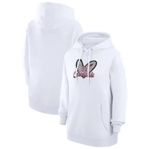 Arizona cardinals g iii 4her by carl banks womens animal print heart team graphic fleece tri blend pullover hoodie White