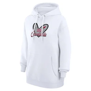 Arizona cardinals g iii 4her by carl banks womens animal print heart team graphic fleece tri blend pullover hoodie White S