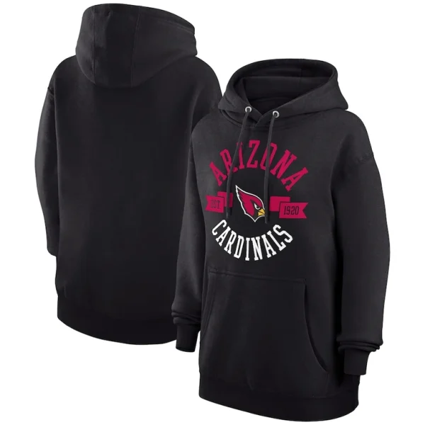 Arizona cardinals g iii 4her by carl banks womens city graphic team fleece pullover hoodie Black