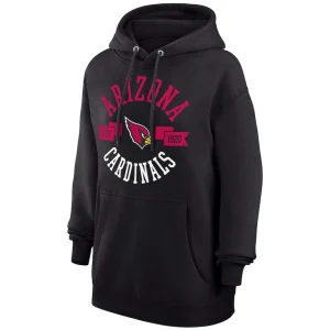 Arizona cardinals g iii 4her by carl banks womens city graphic team fleece pullover hoodie Black S