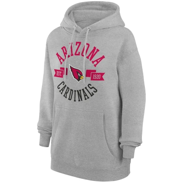 Arizona cardinals g iii 4her by carl banks womens city graphic team fleece pullover hoodie Heather gray S