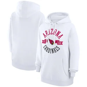 Arizona cardinals g iii 4her by carl banks womens city graphic team fleece pullover hoodie White