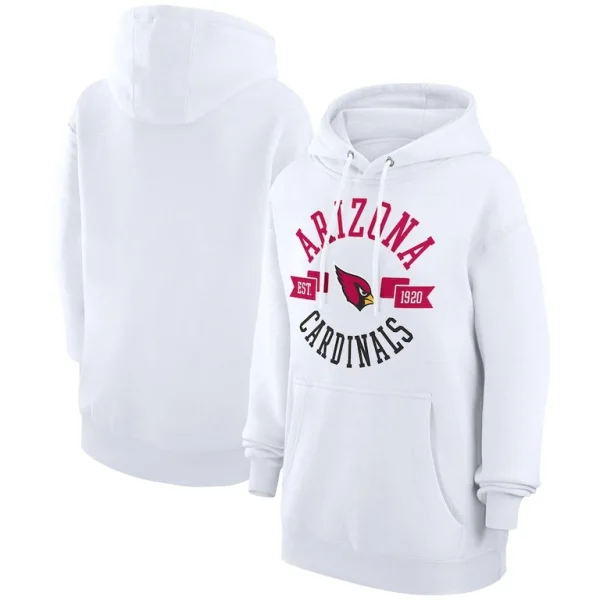Arizona cardinals g iii 4her by carl banks womens city graphic team fleece pullover hoodie White