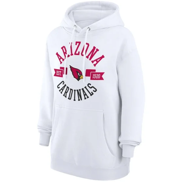 Arizona cardinals g iii 4her by carl banks womens city graphic team fleece pullover hoodie White S