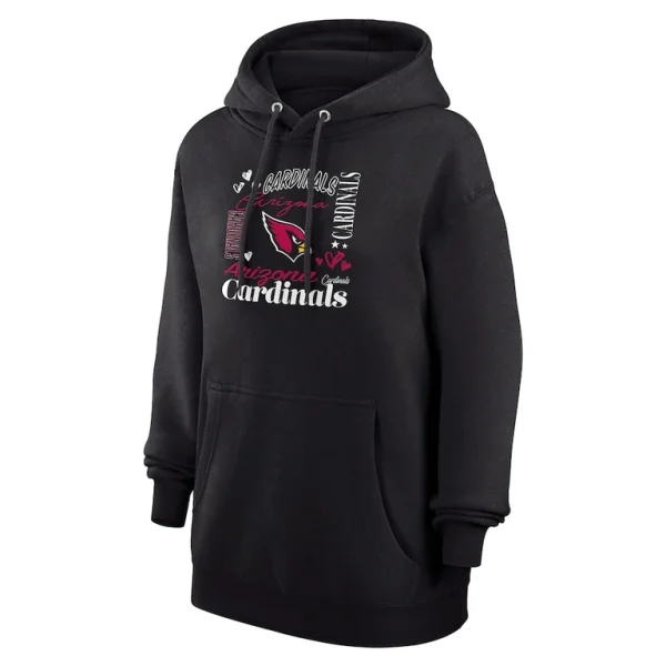 Arizona cardinals g iii 4her by carl banks womens collage graphic fleece pullover hoodie Black S