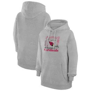 Arizona cardinals g iii 4her by carl banks womens collage graphic fleece pullover hoodie Heather gray