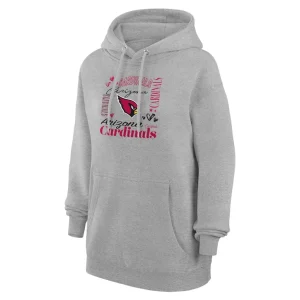 Arizona cardinals g iii 4her by carl banks womens collage graphic fleece pullover hoodie Heather gray S