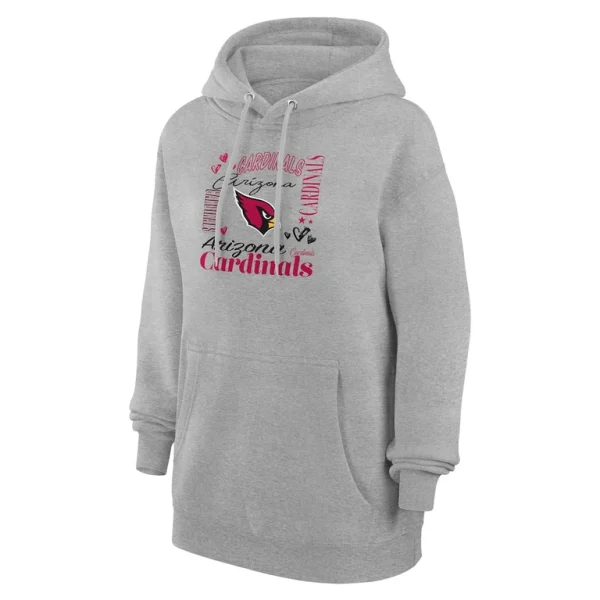 Arizona cardinals g iii 4her by carl banks womens collage graphic fleece pullover hoodie Heather gray S
