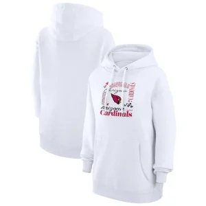 Arizona cardinals g iii 4her by carl banks womens collage graphic fleece pullover hoodie White
