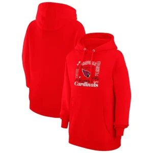 Arizona cardinals g iii 4her by carl banks womens collage graphic fleece pullover hoodie cardinal Cardinal