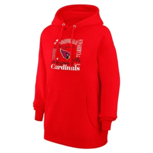 Arizona cardinals g iii 4her by carl banks womens collage graphic fleece pullover hoodie cardinal Cardinal S