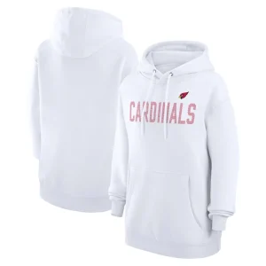 Arizona cardinals g iii 4her by carl banks womens dot print pullover hoodie White