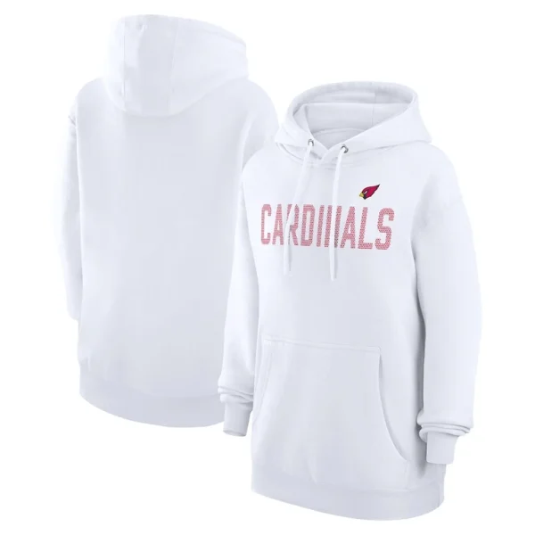 Arizona cardinals g iii 4her by carl banks womens dot print pullover hoodie White