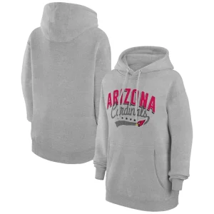 Arizona cardinals g iii 4her by carl banks womens filigree logo pullover hoodie heather gray Cardinal