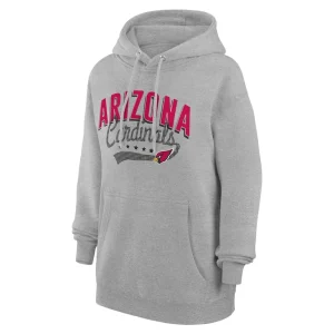 Arizona cardinals g iii 4her by carl banks womens filigree logo pullover hoodie heather gray Cardinal S