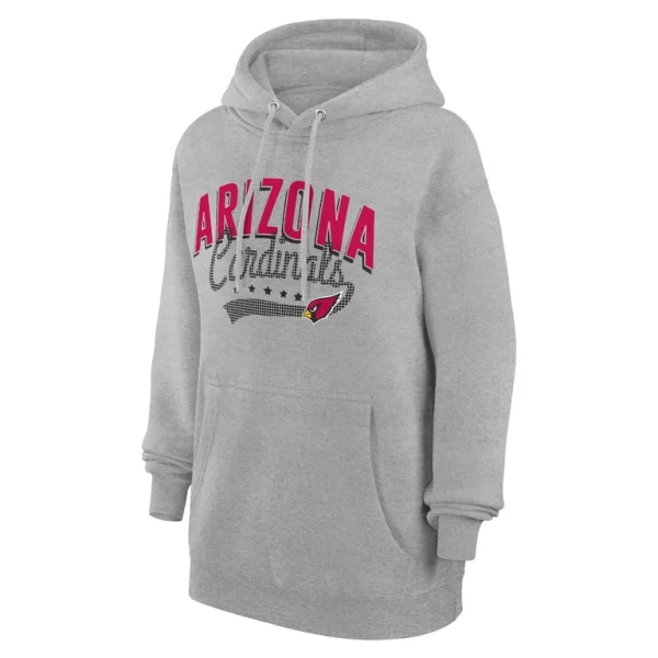 Arizona cardinals g iii 4her by carl banks womens filigree logo pullover hoodie heather gray Cardinal S