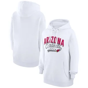 Arizona cardinals g iii 4her by carl banks womens filigree logo pullover hoodie – white Cardinal