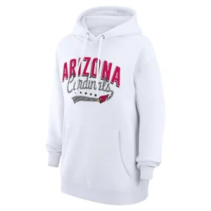 Arizona cardinals g iii 4her by carl banks womens filigree logo pullover hoodie – white Cardinal S