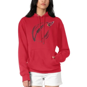 Arizona cardinals g iii 4her by carl banks womens football logo fleece pullover hoodie Red