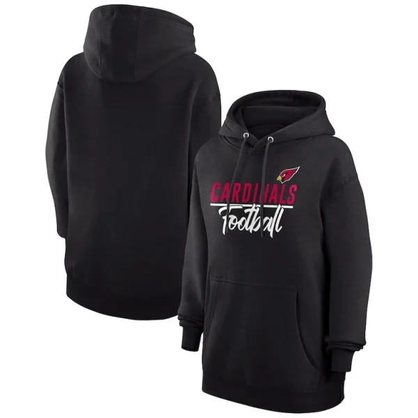 Arizona cardinals g iii 4her by carl banks womens graphic fleece pullover hoodie Black