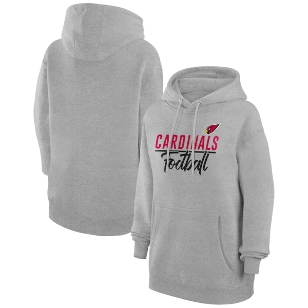 Arizona cardinals g iii 4her by carl banks womens graphic fleece pullover hoodie Heather gray