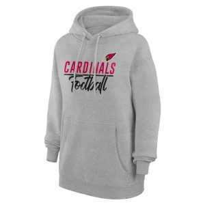 Arizona cardinals g iii 4her by carl banks womens graphic fleece pullover hoodie Heather gray S