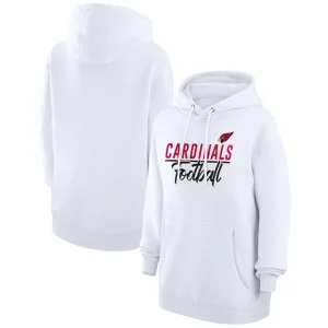 Arizona cardinals g iii 4her by carl banks womens graphic fleece pullover hoodie White