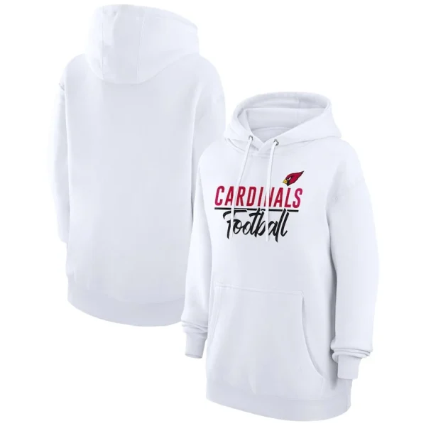 Arizona cardinals g iii 4her by carl banks womens graphic fleece pullover hoodie White