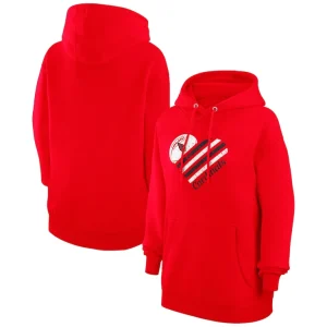 Arizona cardinals g iii 4her by carl banks womens heart graphic fleece pullover hoodie cardinal Cardinal