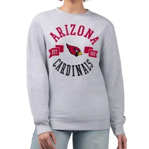 Arizona cardinals g iii 4her by carl banks womens large team graphic fleece pullover sweatshirt Heather gray