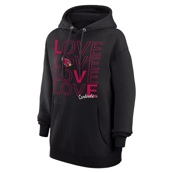 Arizona cardinals g iii 4her by carl banks womens love graphic pullover hoodie Black S