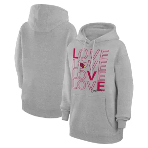 Arizona cardinals g iii 4her by carl banks womens love graphic pullover hoodie Heather gray